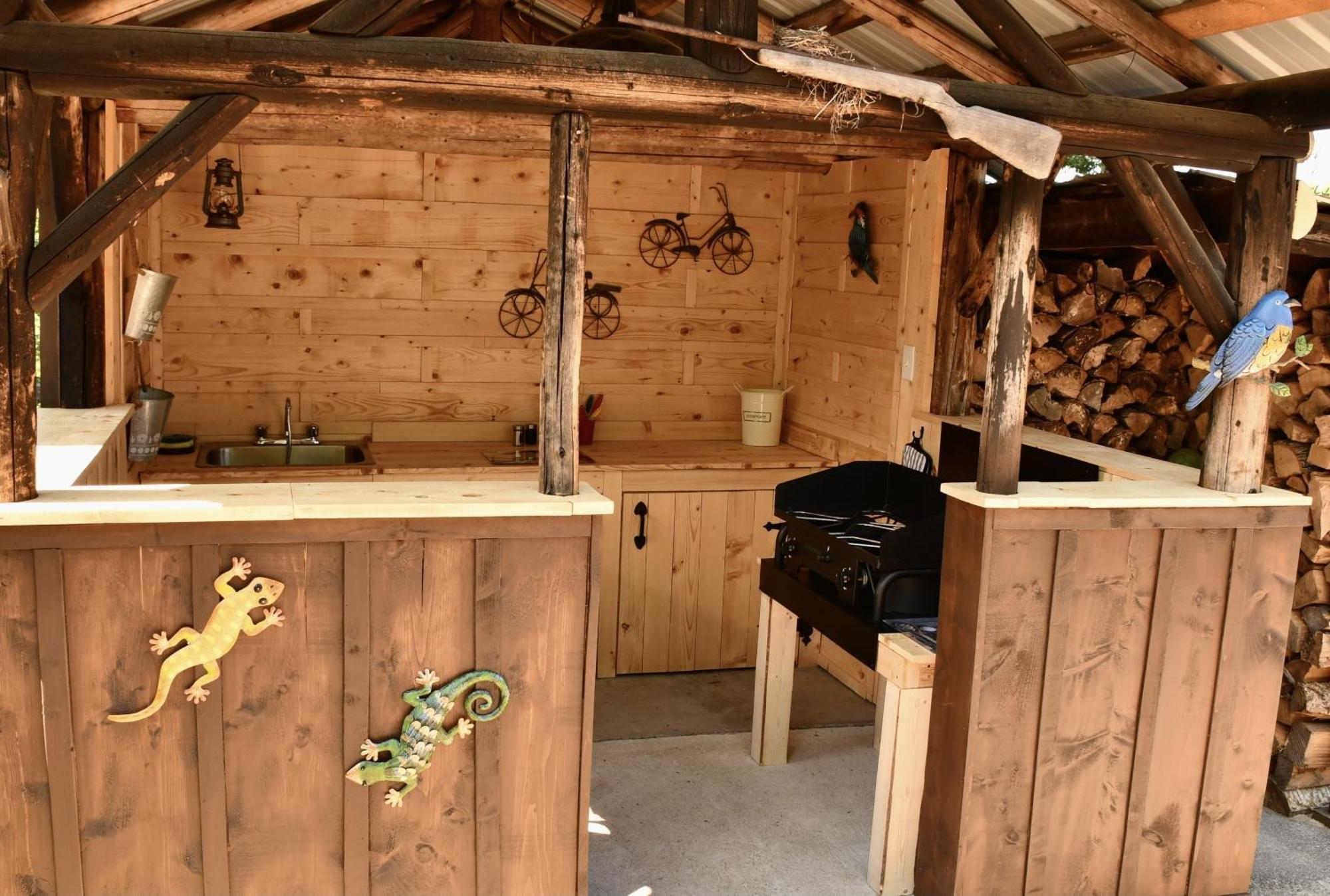 Domaine Le Bostonnais - Le Village En Bois Rond La Tuque Luaran gambar