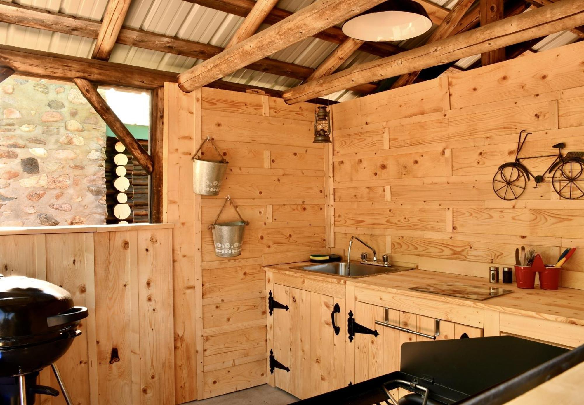 Domaine Le Bostonnais - Le Village En Bois Rond La Tuque Luaran gambar